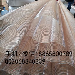 管聚氨酯鋼絲螺旋伸縮管 吸塵設備、食品級輸送與制酒工業(yè)的多功能軟管應用